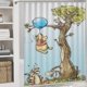 thumbnail image 5 of Juego de 4 cortinas de ducha de Winnie The Pooh con alfombrillas antideslizantes, tapa de inodoro y alfombrilla de baño, cortina de ducha impermeable con dibujos animados para niños con 12 ganchos,, 5 of 8