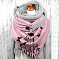 thumbnail image 2 of Women  Botanical Print Cotton Winter Warm Button Up Scarf, 2 of 3