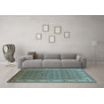 thumbnail image 3 of Ahgly Company Indoor Round Oriental Light Blue Industrial Area Rugs, 3' Round, 3 of 4
