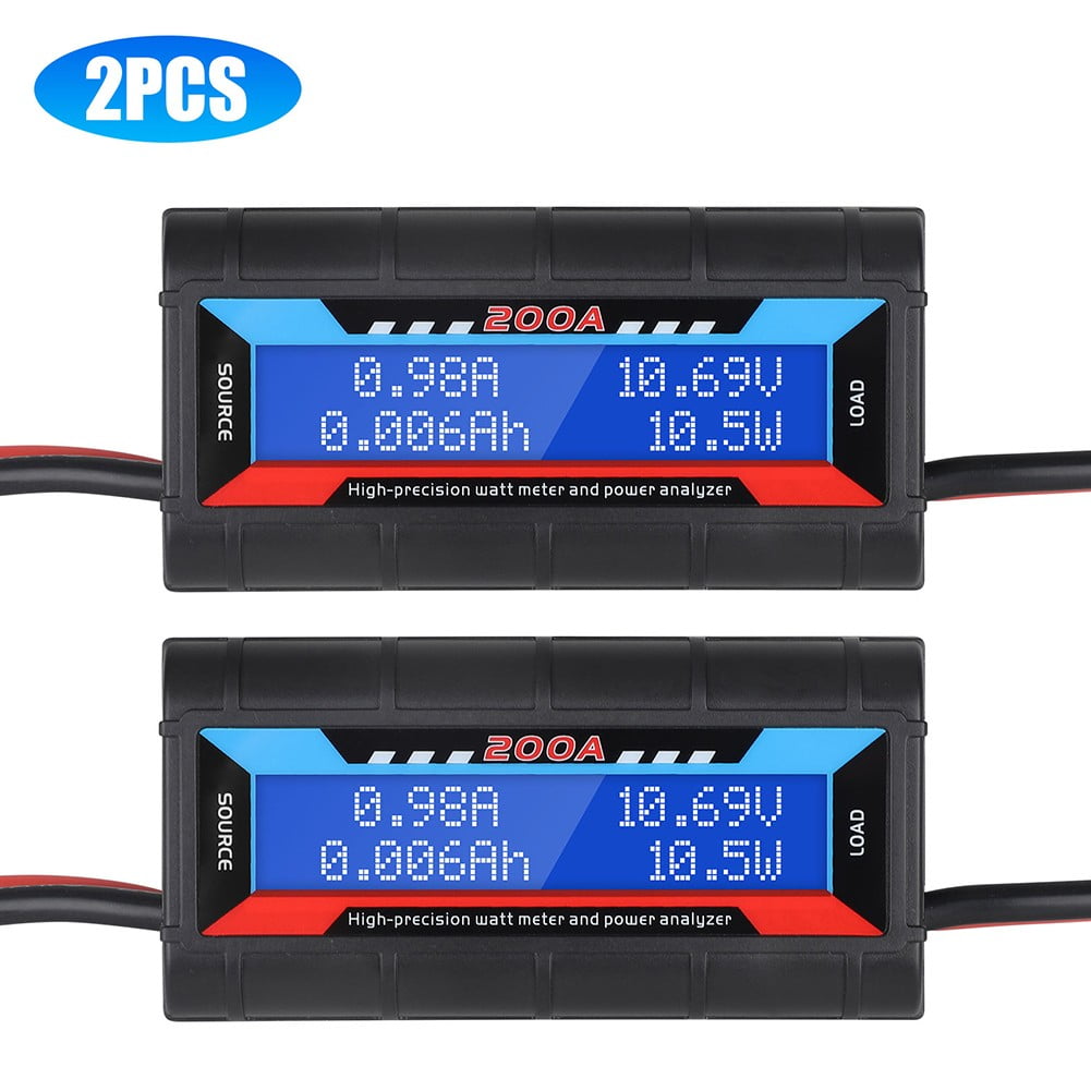 200A DC Digital Watt Meter Monitor LCD Volt Amp  RC Battery Solar Power Analyser