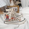 thumbnail image 1 of Zapatos de tacón plano de hip-hop pintados a mano, zapatos de lona con estampado de cómics en el campus, correas altas de moda para primavera y verano, bonitos grafitis, 1 of 5