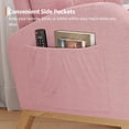 thumbnail image 5 of Rocking Chair for Nursery, Upholstered Glider Rocker with High Backrest and Padded Seat, Comfy Accent Armchair with Side Pocket for Bedroom, Living Room, Nursing Room, 5 of 8