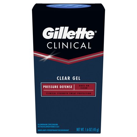 Gillette Clinical Clear Gel Pressure Defense Antiperspirant and Deodorant, 1.6 oz