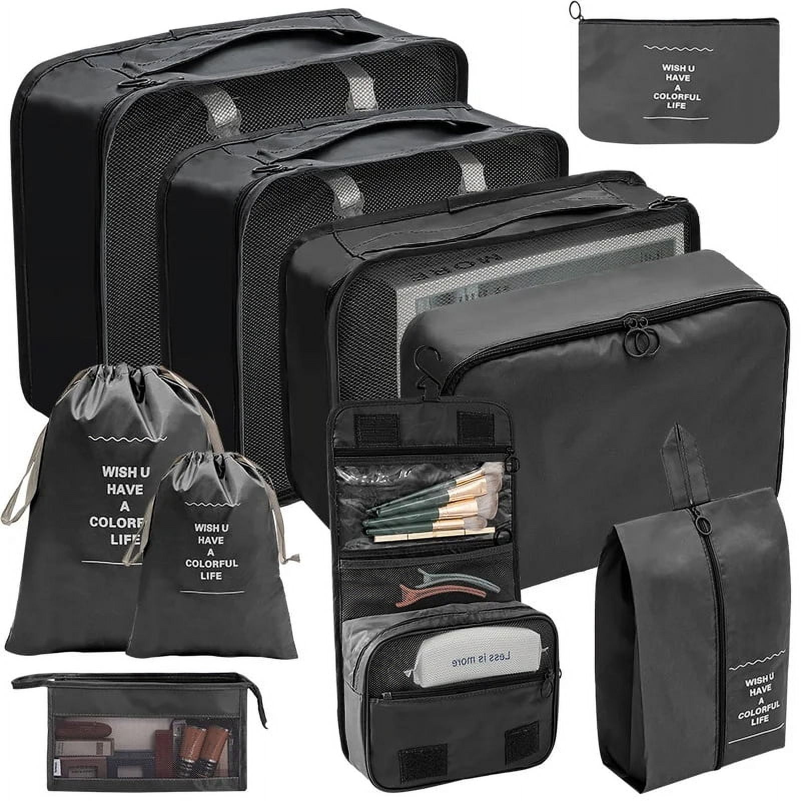 7 Pcs Set Travel Organizer Storage Bags Suitcase Packing Cubes Set Cases Portable Luggage Clothes Shoe Tidy Pouch Folding