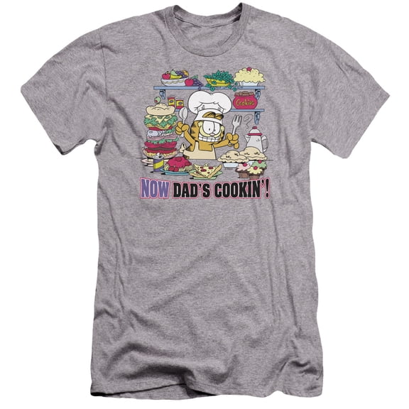 Garfield - Now Dads Cooking - Premium Slim Fit Short Sleeve Shirt - XX-Large