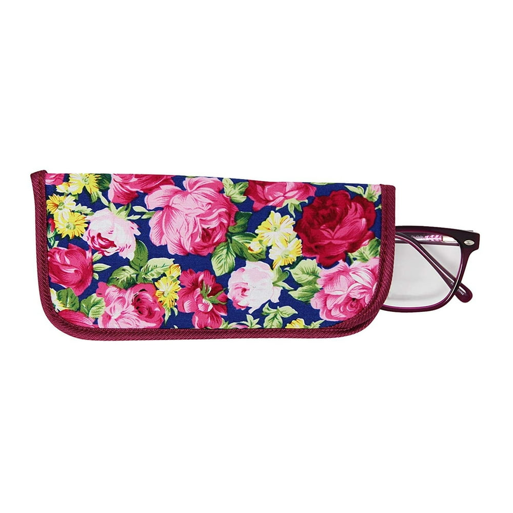 2 Pack Soft Slip In Eyeglass Case for Women Glasses, Reading Glasses