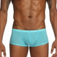 thumbnail image 2 of Men's Boxer Briefs Mens Men Emf Blocking Underwear Mens No Ride Briefs V Shape Underwear Undies Men 2x Insert Here Thong Good Brief Cool Mesh under Shorts for Sexy Solid Ice Silk Green 2XL, 2 of 9