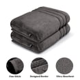 thumbnail image 4 of Trident Finesse 100% Cotton, Extra Large, 12 Piece Wash Towels, 625 GSM, (Charcoal), 4 of 6