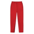 thumbnail image 2 of TrendOFT Mens Wide Leg Sweatpants Baggy Athletic Gym Running Work Tactical Joggers with Pockets Elastic Waist Drawstring Solid Casual Pants Red S, 2 of 6