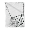 thumbnail image 2 of Forest Soft Flannel Fleece Throw Blanket, Trees Branches Leafless Spooky Scary Image in a Gloomy Air Sky Scene Image, Cozy Plush for Indoor and Outdoor Use, 70" x 90", Black and White, by Ambesonne, 2 of 5