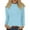 06#Sky Blue, variant on Mock Neck Tops for Women Basic Long Sleeve Layering Shirts Dressy Casual Loose Lightweight Turtleneck Tops Dark Green S