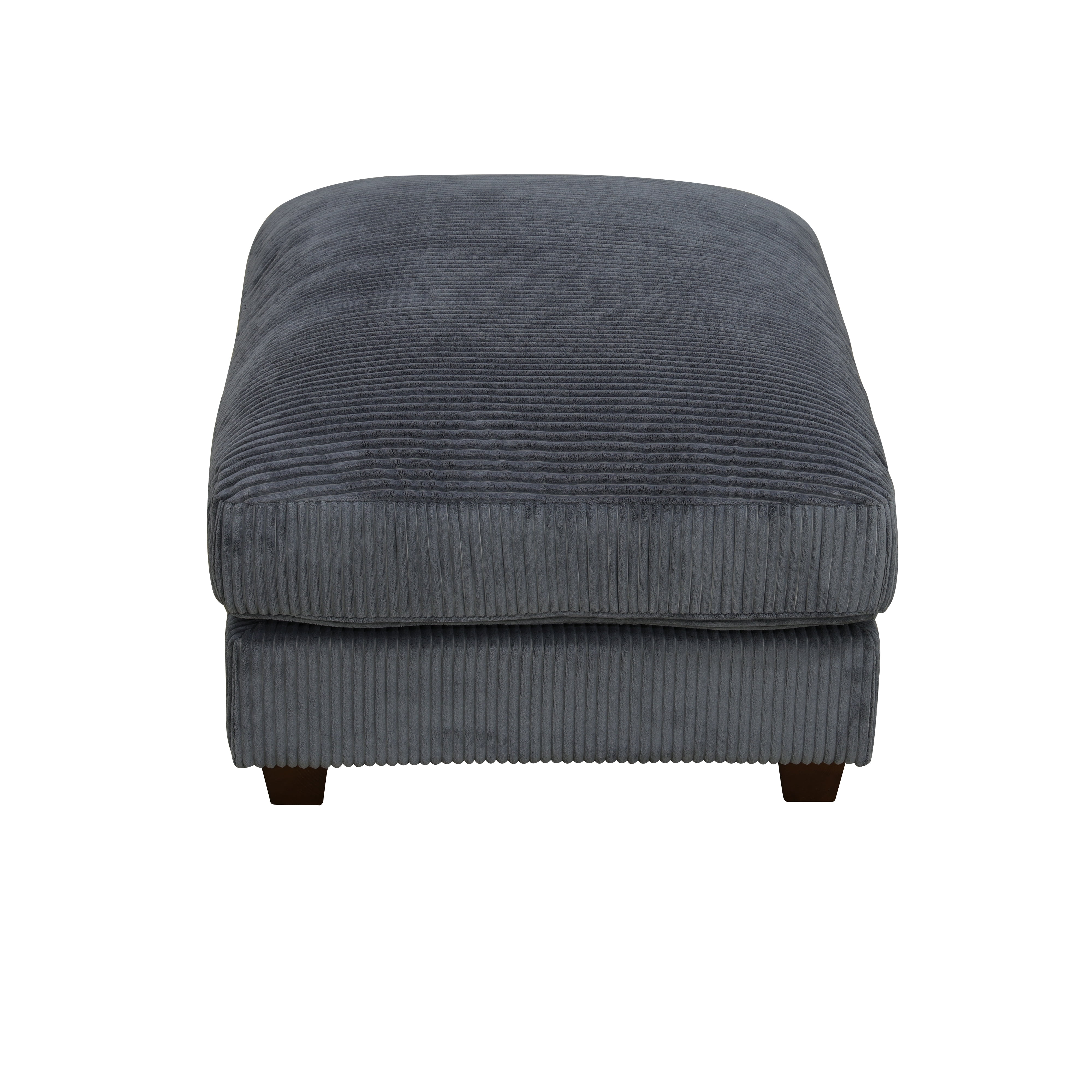 Large Oversized Ottoman Bench for Living Room, No Assembly Needed, Charcoal Corduroy