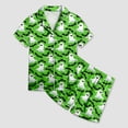 thumbnail image 4 of Dmsael Halloween Pj Sets for Girl Graphic Print Halloween Pajamas Short Sleeve Button Pajama Set (Green,4-5 Years), 4 of 5