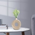 thumbnail image 6 of Circle Resin Vase for Modern Home Decor,Ins Style Round Flower Vases with Hole,Hollow Donut Vase Indoor Decoration Ornaments for Centerpieces,Kitchen,Office or Living Room, 6 of 6