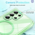 thumbnail image 4 of ELEHOLD Case for Samsung Galaxy S25 Ultra, Magnetic Front Cover Phone Case Full-Body Protection Clear Case,Green, 4 of 7