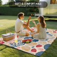 thumbnail image 4 of Shell Coastal Outdoor Rug 5x8 Ft - Reversible Patio Rug Outdoor Camping Rugs, Ocean Summer Beach Nautical Coral Washable Indoor Outdoor Area Rugs, Non-Slip Outdoor Carpet Runner for Deck/Porch, 4 of 8