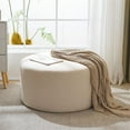 thumbnail image 4 of LUCKHAO  30" Modern Round Ottoman Foot Rest Plush Velvet Multifunctional Extra Seat, Side Table, Accent Piece Footstool for Living Room Bedroom ﻿, 4 of 6
