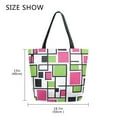 thumbnail image 5 of FORMRS Womens Canvas Tote Bag with Zipper Inner Pocket Shoulder Handbag, Abstract Geometric, 5 of 7