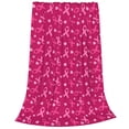 thumbnail image 2 of Balery Breast Cancer Awareness6 Manta de Felpa Suave y Acogedora – Cobija de Franela Aterciopelada para Cama, Lavable y Cálida para Sofá, Mascotas, Transpirable-80"x60", 2 of 7