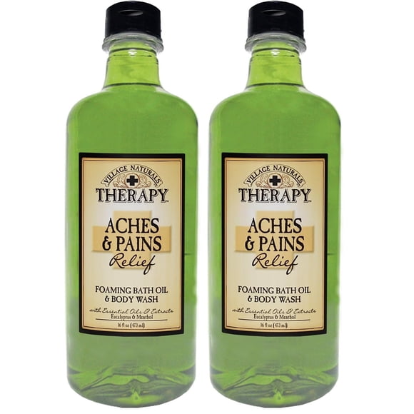 Aceite Espumoso para Baño Village Naturals Therapy para Dolores 480 mL x2
