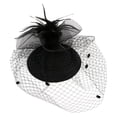 thumbnail image 2 of MSJUHEG Tea Party Hats,Feather Hair Clip,Feather Headpiece,Church Hats,Fascinators Hats,And Tea Pillbox Fascinators Headwear Hat for Girls Hat Headband Black One Size, 2 of 6