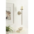 thumbnail image 2 of Kate and Laurel Blaise Traditional Metal Wall Sconce, 5 x 6 x 24, Antique Brass, Vintage Round Candle Holder with Removable Glass Cylinder for Flameless Candles, 2 of 9