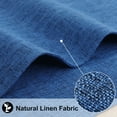thumbnail image 2 of decorUhome Placemats Set of 8 - Cotton Linen Blend Washable Heat Resistant Dining Table Mats, Blue, 13" x 19", 2 of 8