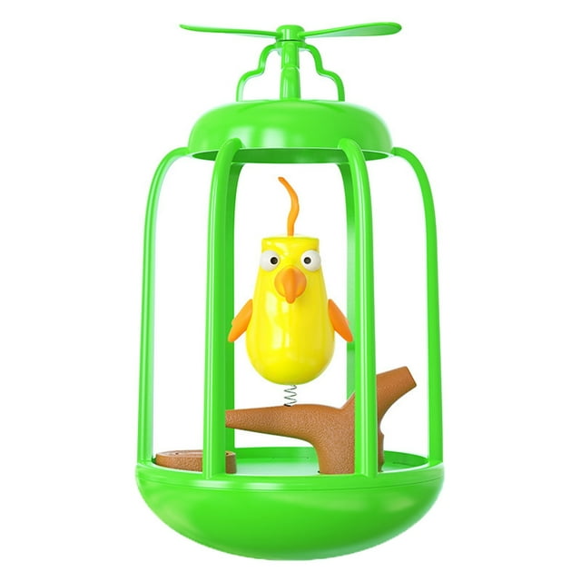Bird in Cage Cat Toy - Multifunctional, Swaying Non-Falling Design, Sounding Function, Simulation Bird Cage Shape, and Boredom Reduction