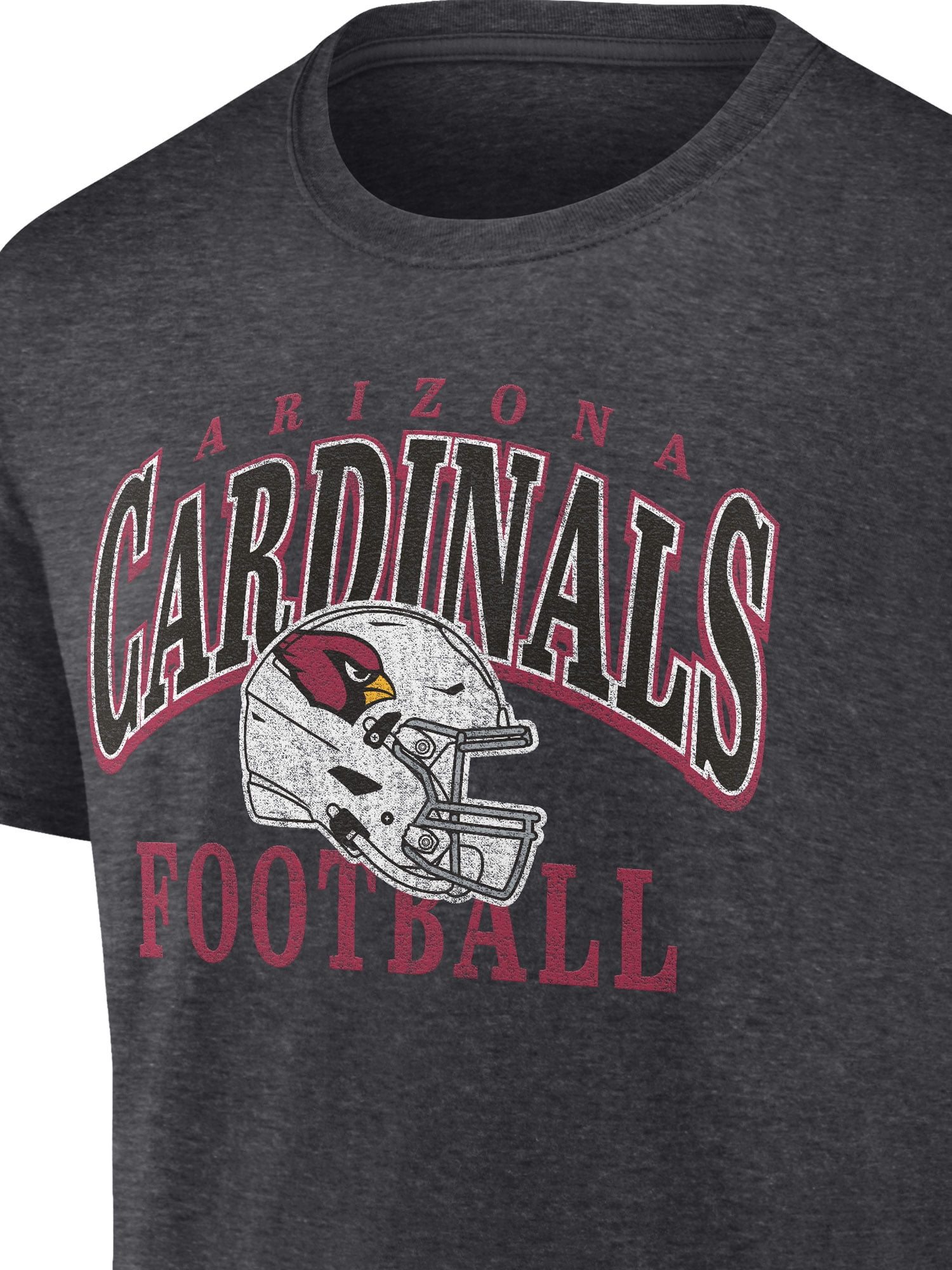 NFL Arizona Cardinals Men's Cotton Charcoal Heather Short Sleeve T-Shirt