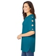 thumbnail image 3 of Woman Within Plus Size Cut-Out Sleeve Tunic, 3 of 6