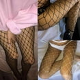 thumbnail image 3 of Women High Waist Tight Sparkle Rhinestone Fishnet Stockings Pantyhose, 3 of 5
