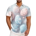 thumbnail image 2 of VBTAPA Funky Hawaiian Shirts for Men 2025 Easter Egg Printed Button Down Shirts Novelty Holiday Party Tops Sales of Today Prime Multicolor L, 2 of 6