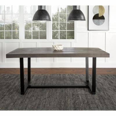 Walker Edison Furniture Company 72 In Grey Rustic Farmhouse Industrial Distressed Solid Wood Kitchen Dining Table Com Walker Edison Furniture Company 72 In, Rustic Farm Dining Table