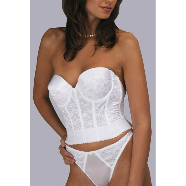 NWOT DOMINIQUE White Smooth Satin Brasselette UK 34B US 34B 