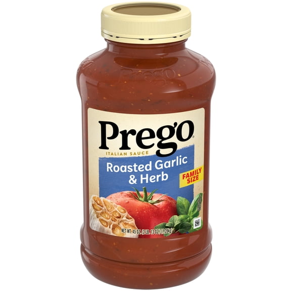 Prego Roasted Garlic and Herb Pasta Sauce, 45 oz Jar