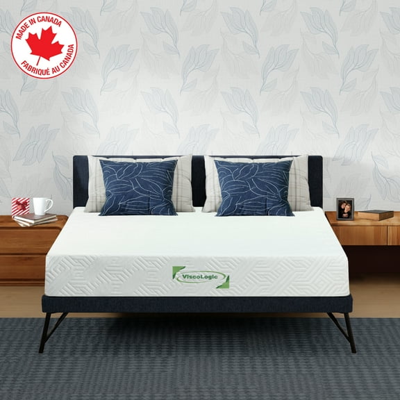 ViscoLogic Gemini Matelas Grand 5 Pouces avec Gel Rafraîchissant en Mousse de Fermeté Moyenne pour un Sommeil Plus Frais, Mousse Certifiée CertiPUR-US®, Matelas en Boîte