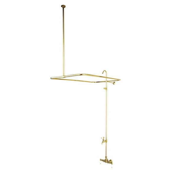 Kingston Brass Cc65T2 Clawfoot Tub Filler And Shower System - Polished Brass Finish
