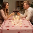 thumbnail image 5 of Tumao Valentine's Day Tablecloth 3 Pack Heart Red Plastic Party Decorations 54 X 108 Table Cover Anniversary Valentines Wedding Birthday, 5 of 8