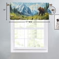 thumbnail image 4 of Winter Forest Valance Rod Pocket Window Curtain for Kitchen Bear Pine Tree Snowflake Lake Rustic Wild Nature Privacy Window Valances for Living Room Kitchen 54 by 18 in, 1 Panel, 4 of 6