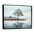thumbnail image 2 of Designart "Muted Tree Reflections on Water" Landscape Trees Floater Framed Canvas Wall Art, 2 of 7
