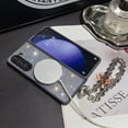 thumbnail image 3 of ELEHOLD Bling Magnetic Case for Samsung Galaxy Z Fold 7 2025,Full Rhinestone Crystal Glitter Magnetic Shockproof Cover for Women with Detachable Beaded Wrist Strap,Gray, 3 of 7