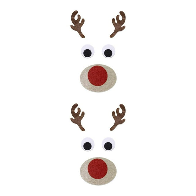Thinsony Festive Décor Christmas Window Sticker With Adorable Christmas Window Stickers Door Stickers Cute Elk head 2Set
