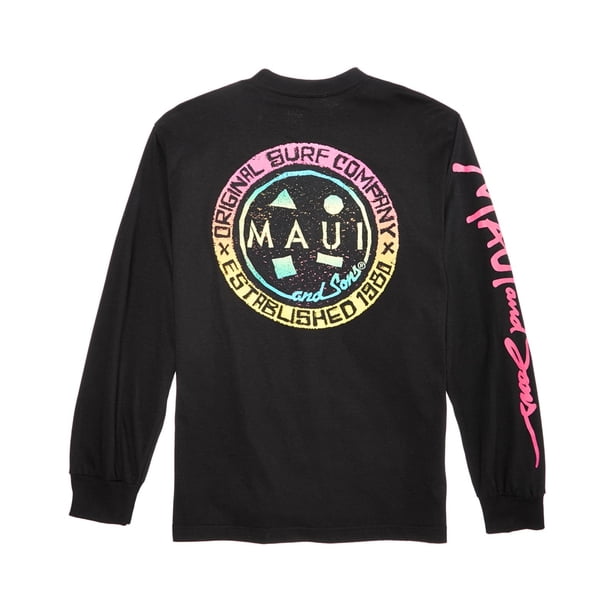 Maui Sons Camiseta gr?fica original de surf para hombre, color