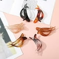 thumbnail image 4 of French Concord Flat Hair Clips - 6PCS Curved Hair Claw No Slip Hair Clips Strong Hold Clip Hair Claw for Women, 4 of 12