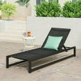 thumbnail image 2 of GDF Studio Mottetta Outdoor Mesh and Aluminum Armless Adjustable Chaise Lounge, Black, 2 of 14