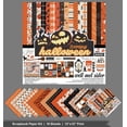 thumbnail image 3 of Inkdotpot Black Orange Halloween Theme Collection Double,Sided Scrapbook Paper Kit Cardstock 12"x12" Card Making Paper Pack Of With Sticker Sheet - 16 Pages - Orange & Black, 3 of 4