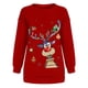 thumbnail image 4 of ICHUANYI Clearance Christmas Fashion Women's Casual Long Sleeve Printed Ladies Sweatshirts Tops(Red, L) ICHUANYI WER2023081510596, 4 of 8
