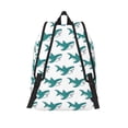 thumbnail image 2 of Lsque Cartoon Shark Pattern Canvas Daypack, Durable Backpack, High-quality Versatile Backpack,Vintage Compact Backpack-Medium, 2 of 6