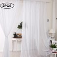 thumbnail image 3 of 2PCS Panels Of Voile Slot Top Net Curtains Plain Window Curtain Home Decor, 3 of 7