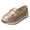 Rose Gold, variant on Womens Glitter Metallic Platform Loafers Fashion Comfortable Leather Memory Foam Walking Dressy Slip on Boat Dress Shoes Non Slip Work Flat Gold Size 7
